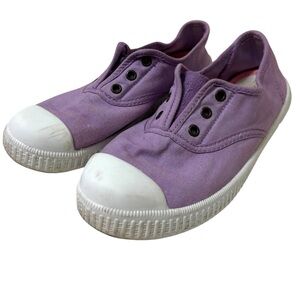 Mini Boden girl’s laceless canvas slip on sneakers size 1